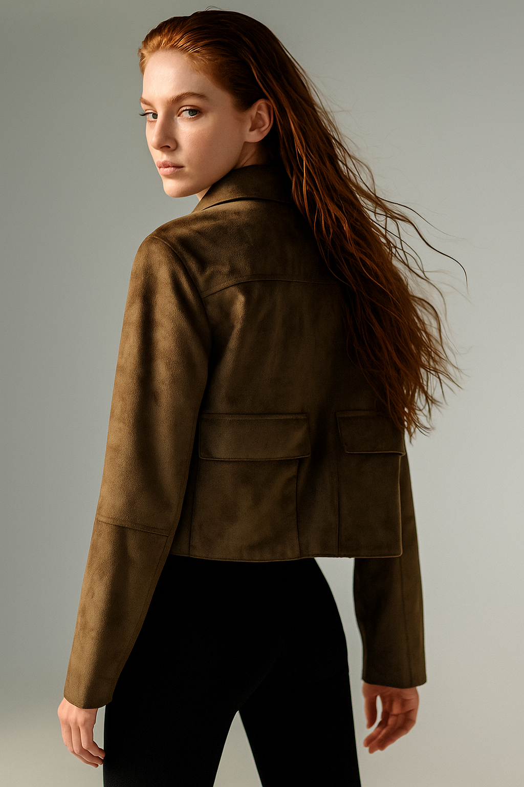| Suede Cropped Jacket