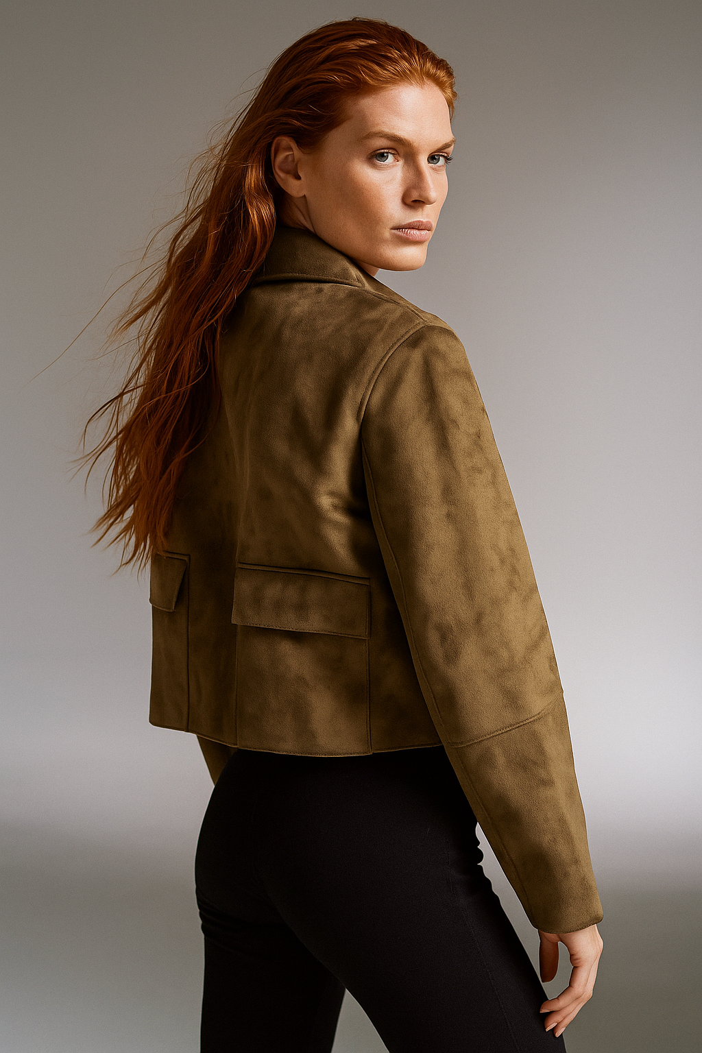 | Suede Cropped Jacket