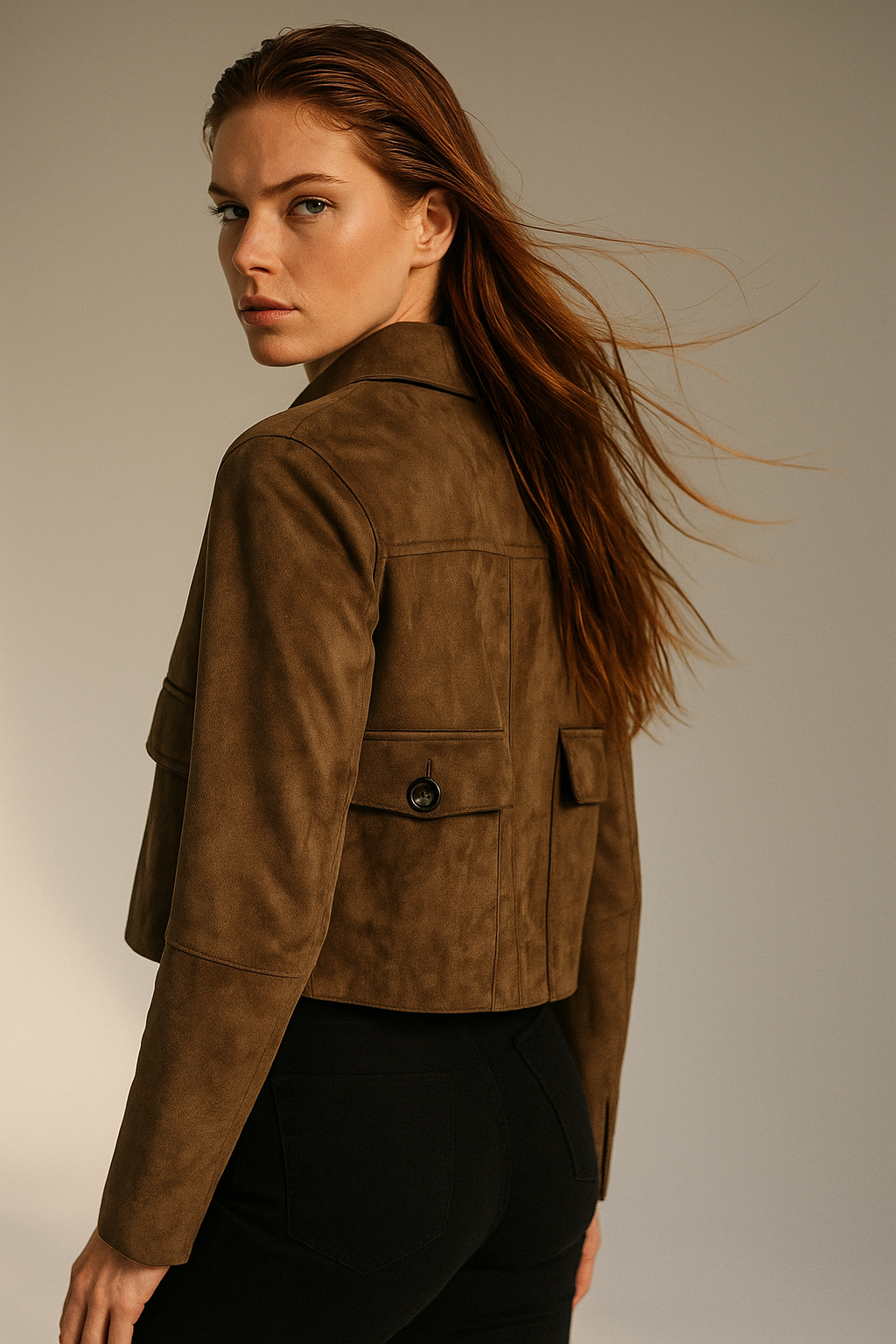 | Suede Cropped Jacket
