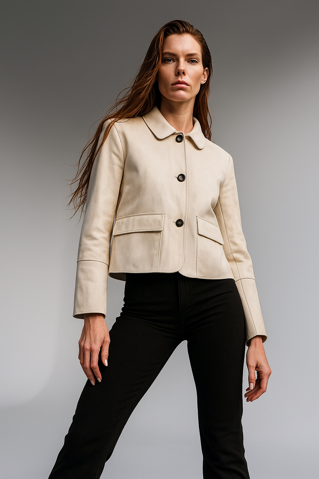 | Suede Cropped Jacket