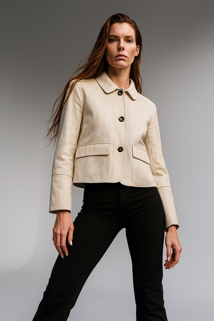 | Suede Cropped Jacket
