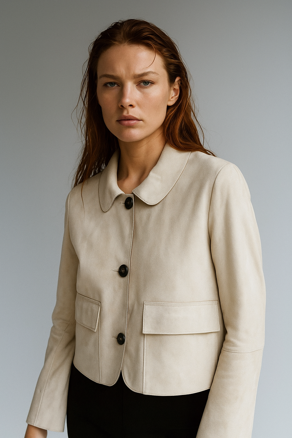 | Suede Cropped Jacket