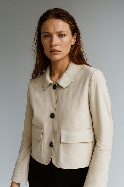| Suede Cropped Jacket