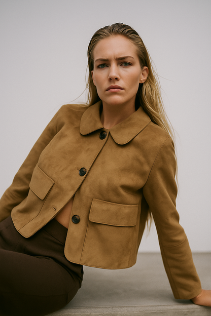 | Suede Cropped Jacket