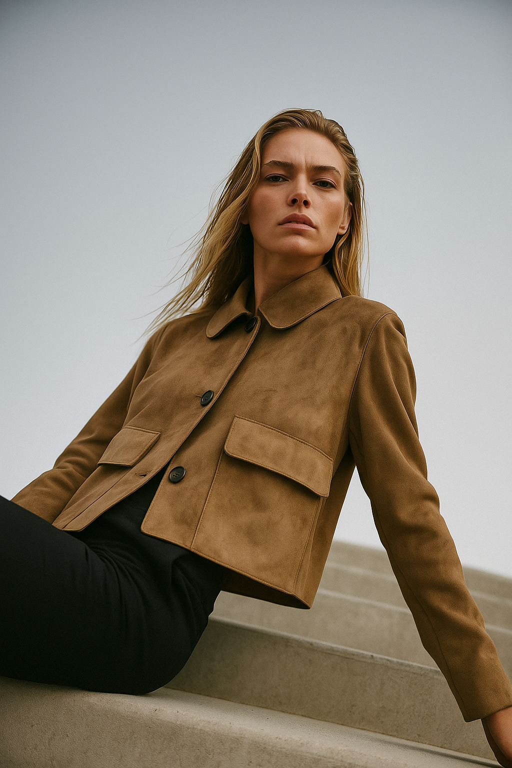 | Suede Cropped Jacket