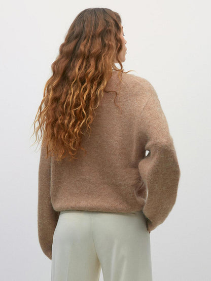 Crewneck Knit Basic Pullover Cardigan For Women 2026
