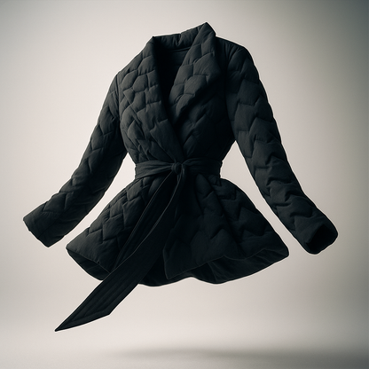 | Quilted Wrap Coat