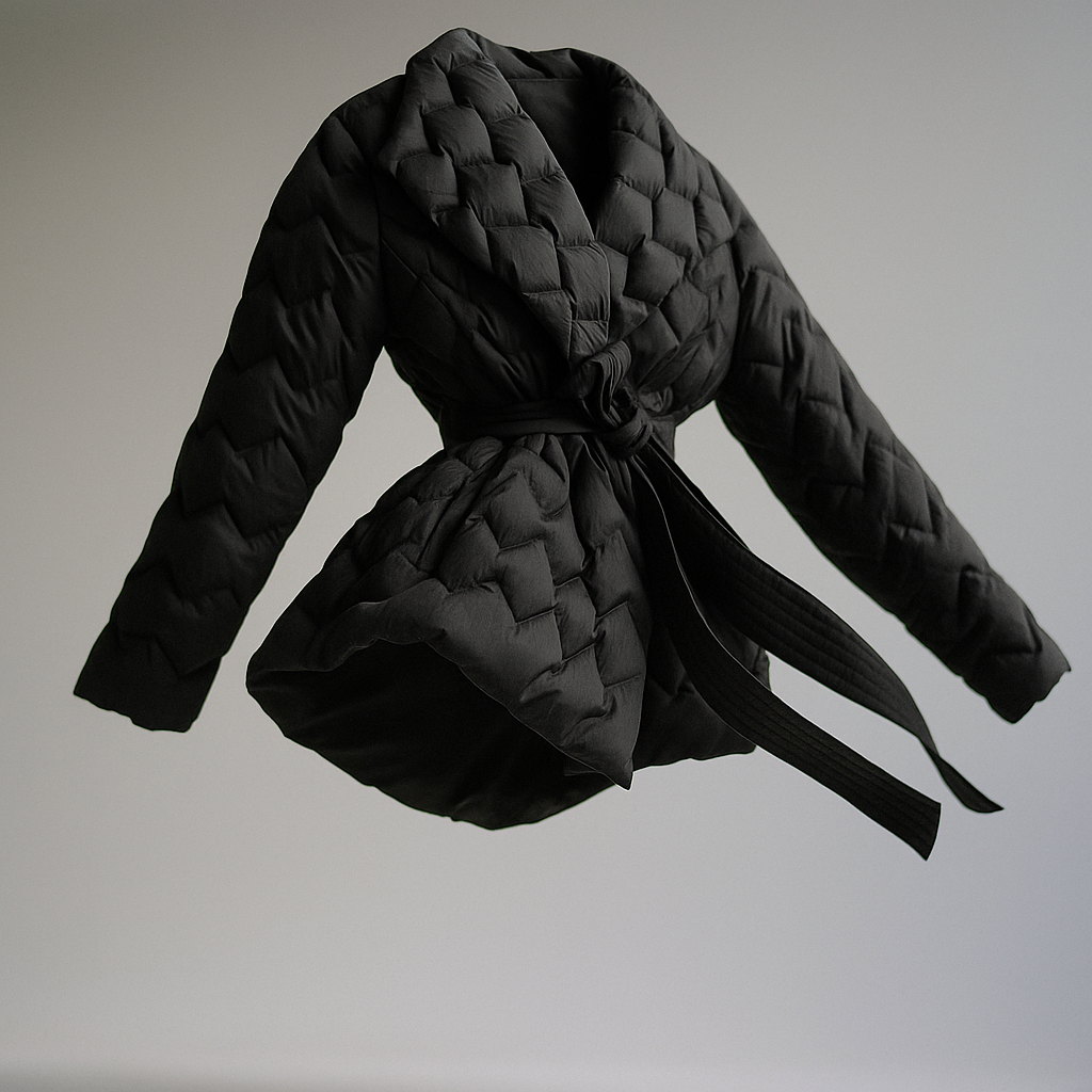 | Quilted Wrap Coat