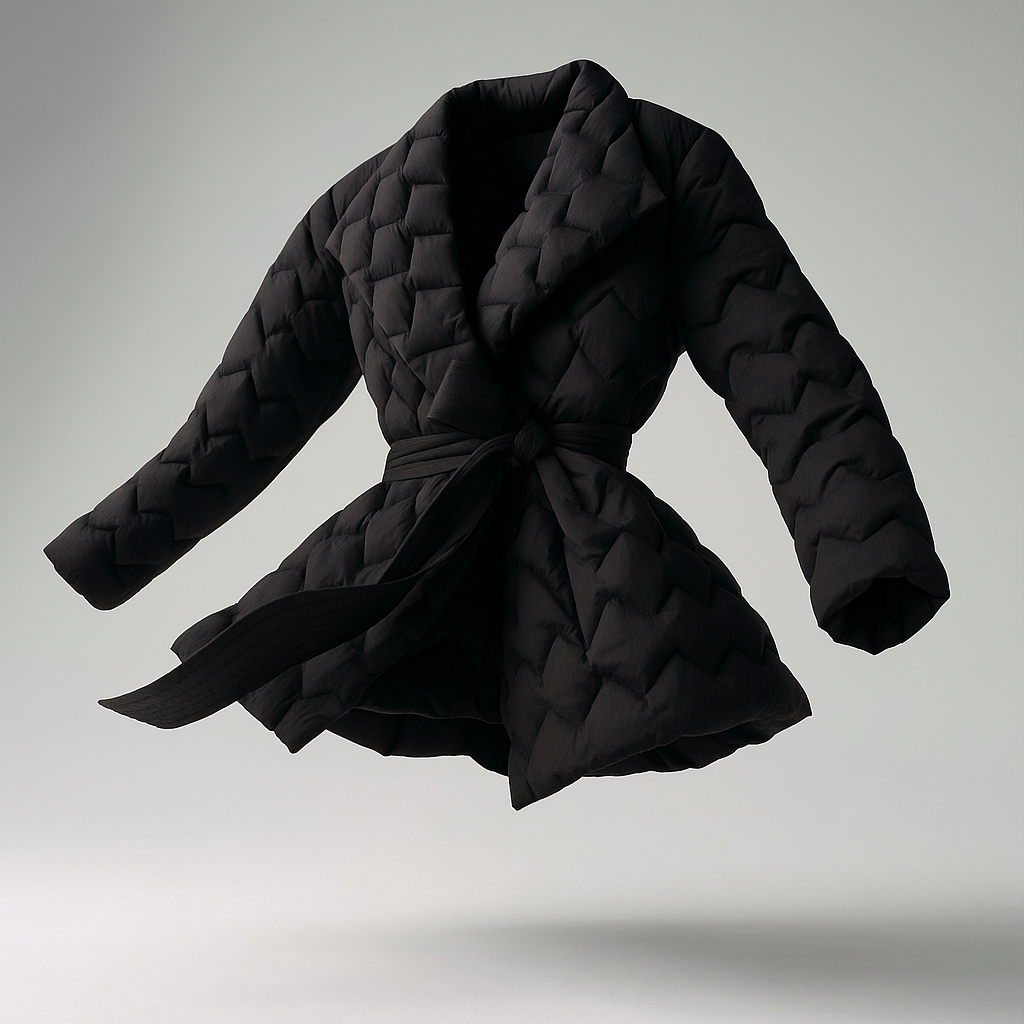 | Quilted Wrap Coat