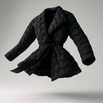 | Quilted Wrap Coat
