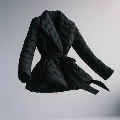 | Quilted Wrap Coat