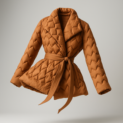 | Quilted Wrap Coat
