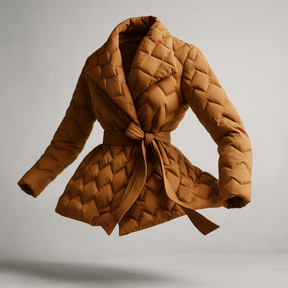 | Quilted Wrap Coat