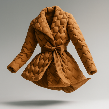 | Quilted Wrap Coat