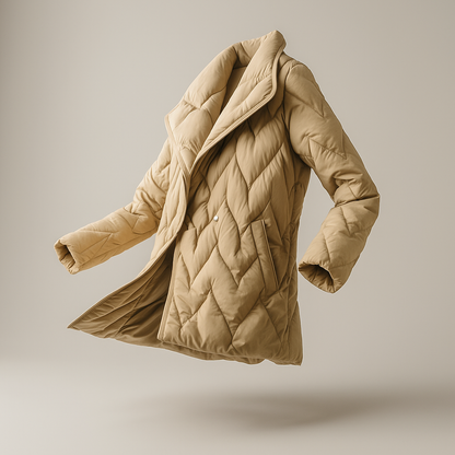 | Quilted Wrap Coat
