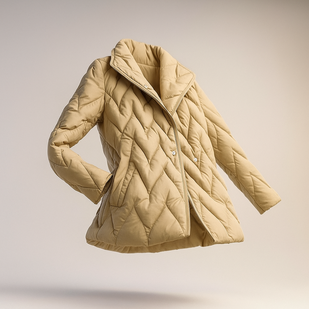 | Quilted Wrap Coat