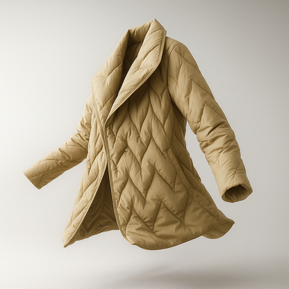| Quilted Wrap Coat