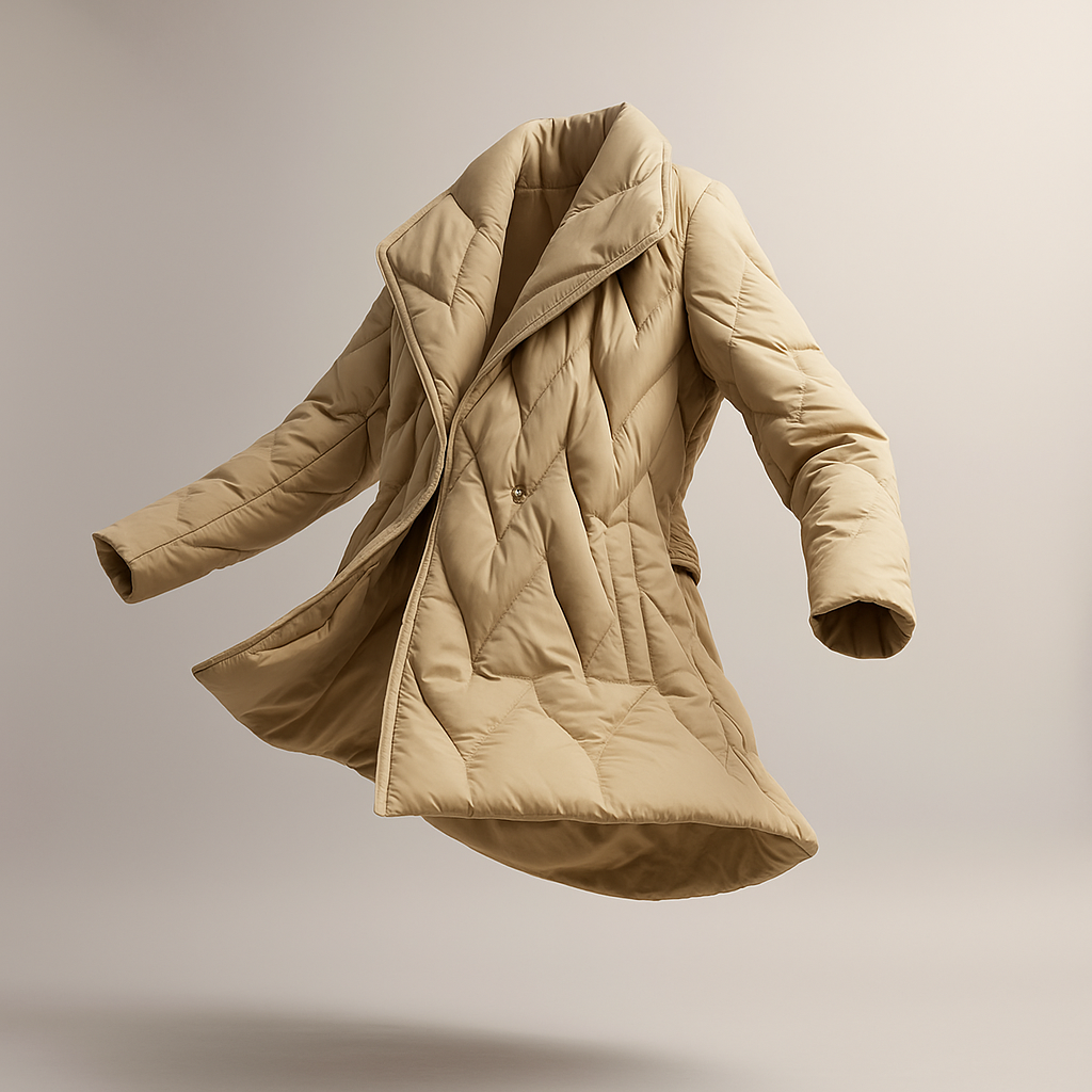 | Quilted Wrap Coat