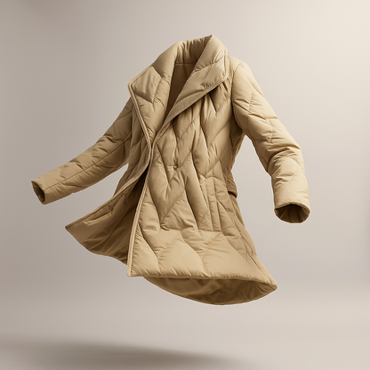 | Quilted Wrap Coat