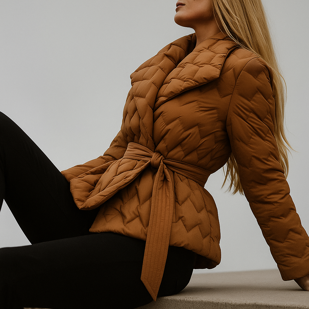 | Quilted Wrap Coat