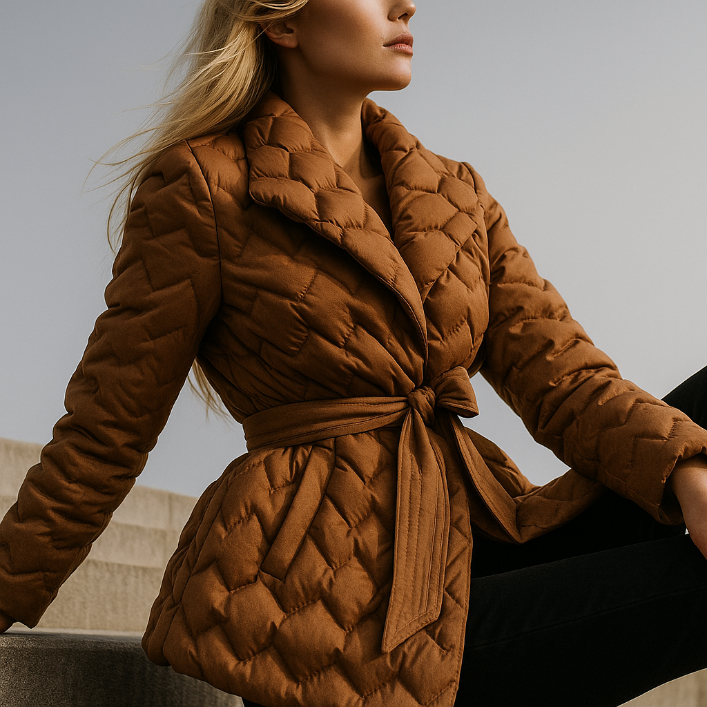 | Quilted Wrap Coat