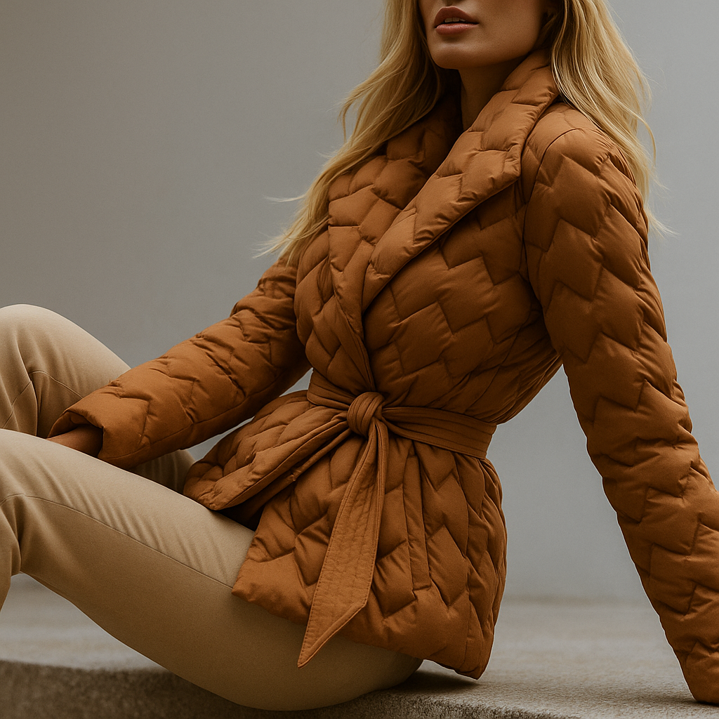 | Quilted Wrap Coat