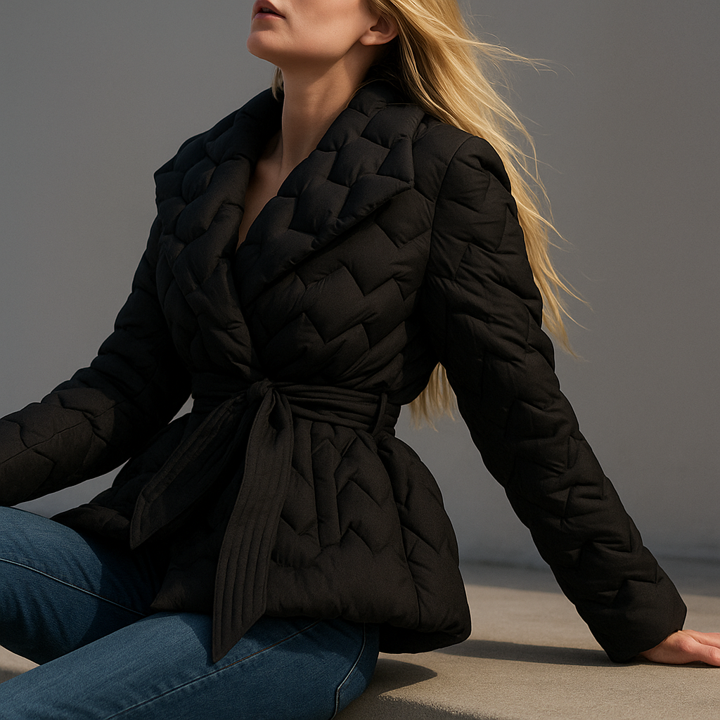 | Quilted Wrap Coat