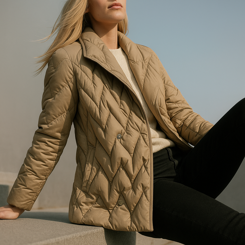 | Quilted Wrap Coat