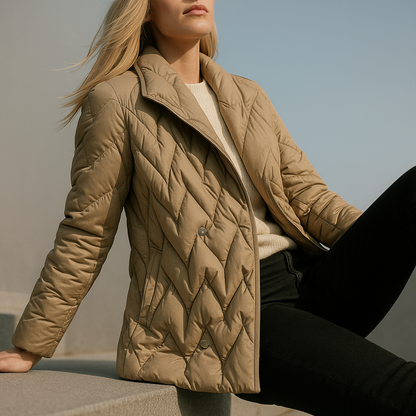 | Quilted Wrap Coat