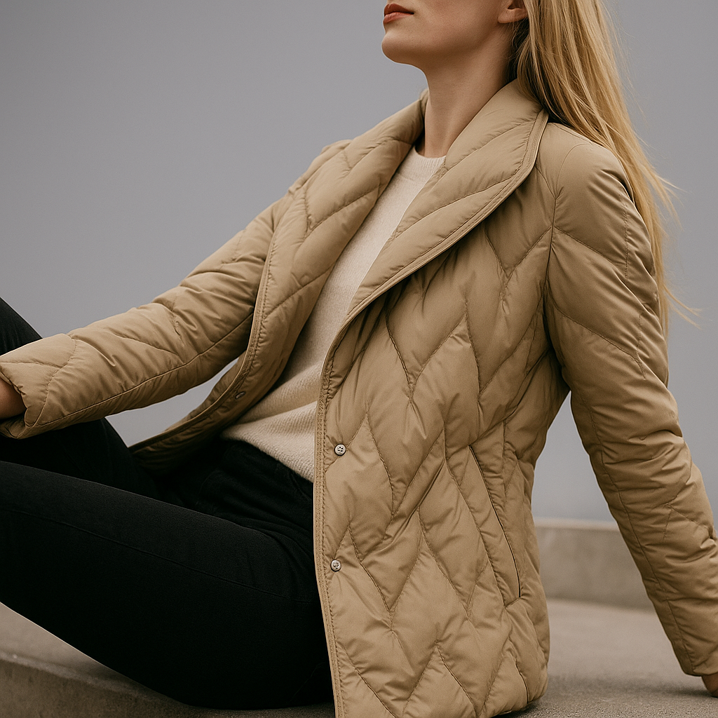 | Quilted Wrap Coat