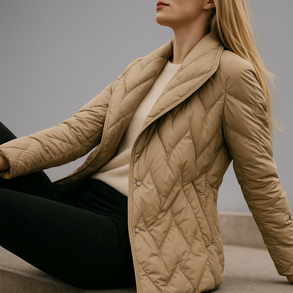 | Quilted Wrap Coat