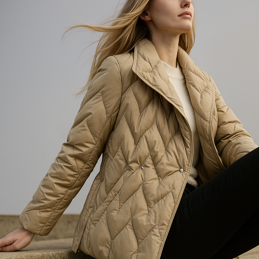 | Quilted Wrap Coat