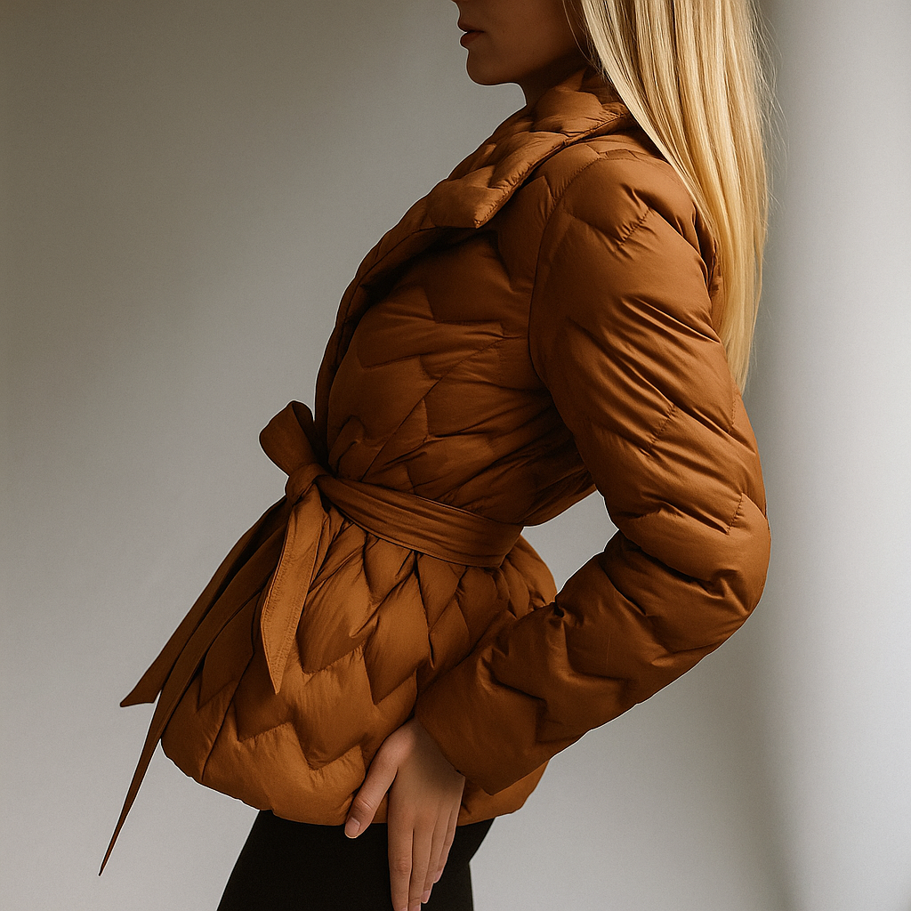 | Quilted Wrap Coat