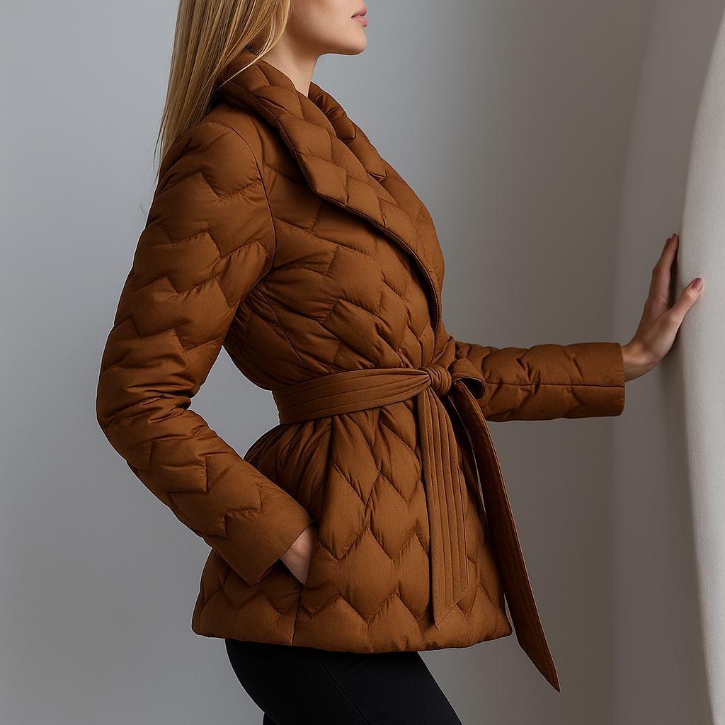 | Quilted Wrap Coat
