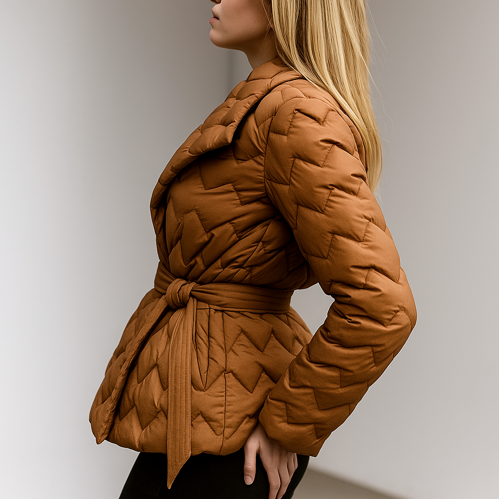 | Quilted Wrap Coat