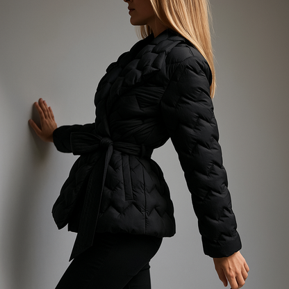 | Quilted Wrap Coat