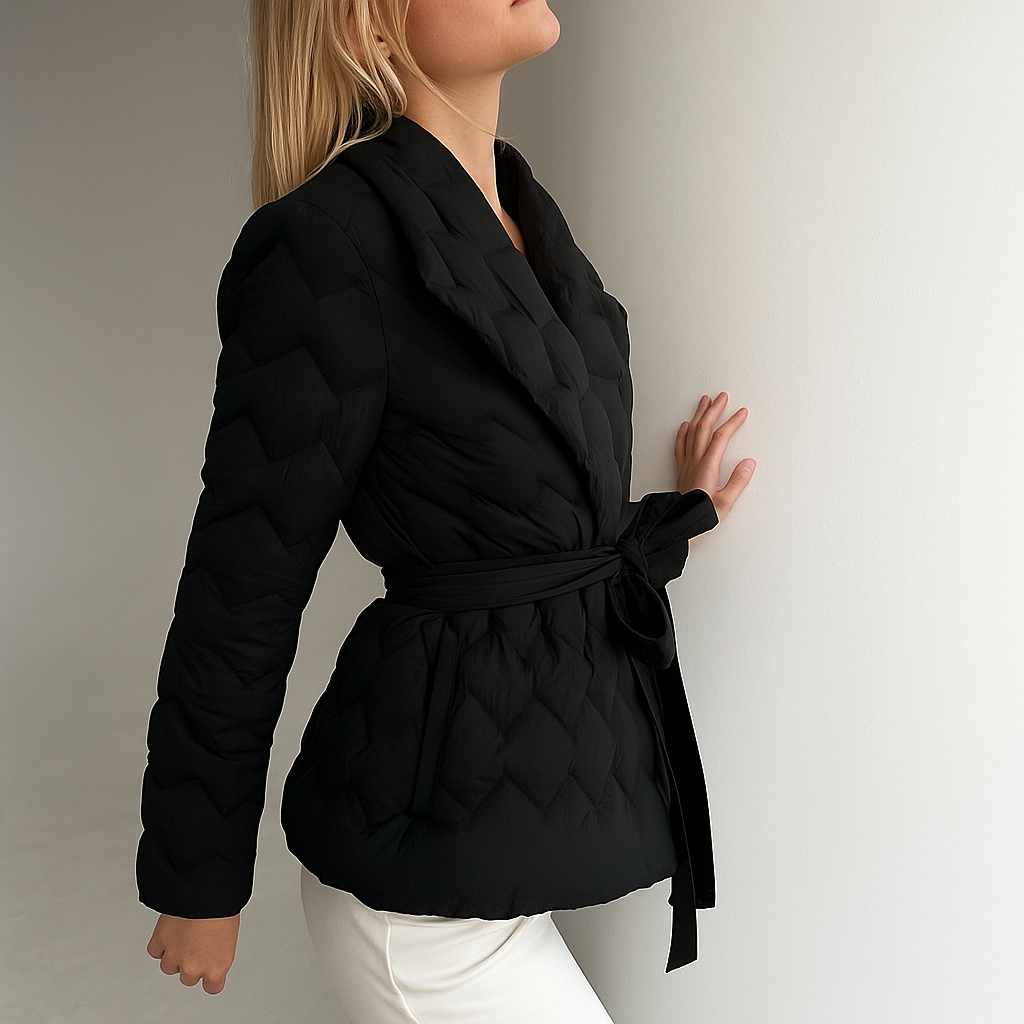 | Quilted Wrap Coat