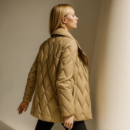 | Quilted Wrap Coat