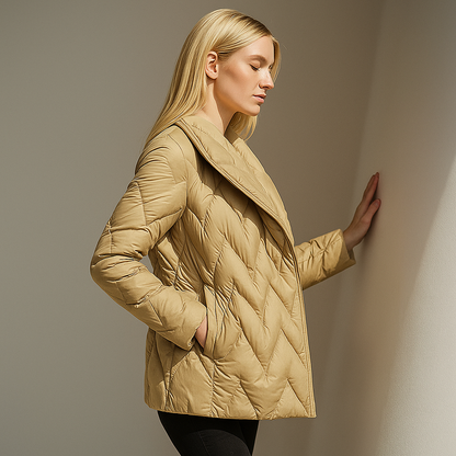 | Quilted Wrap Coat