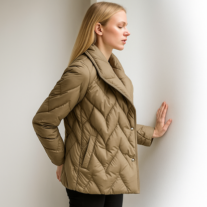 | Quilted Wrap Coat