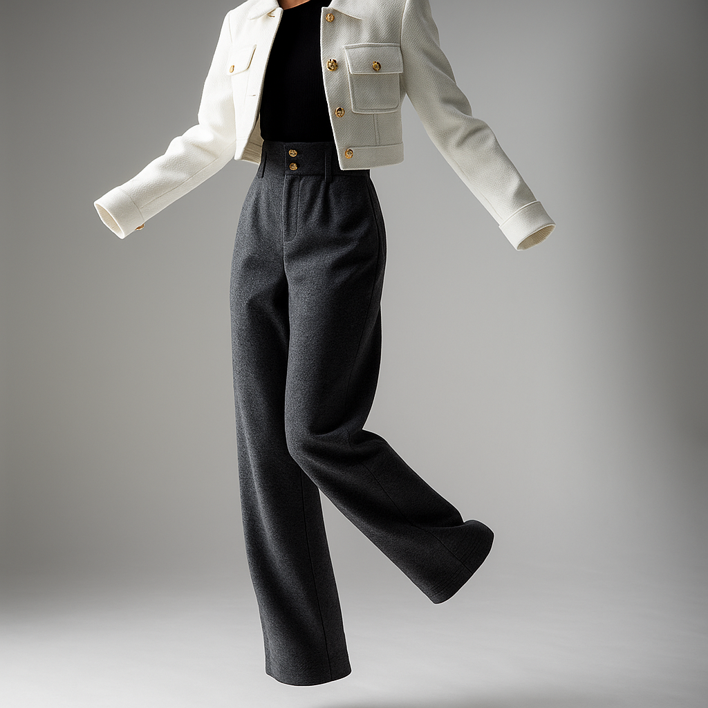 | Wool Wide-Leg Trousers
