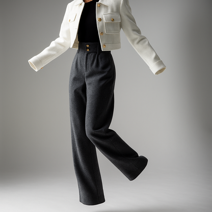 | Wool Wide-Leg Trousers