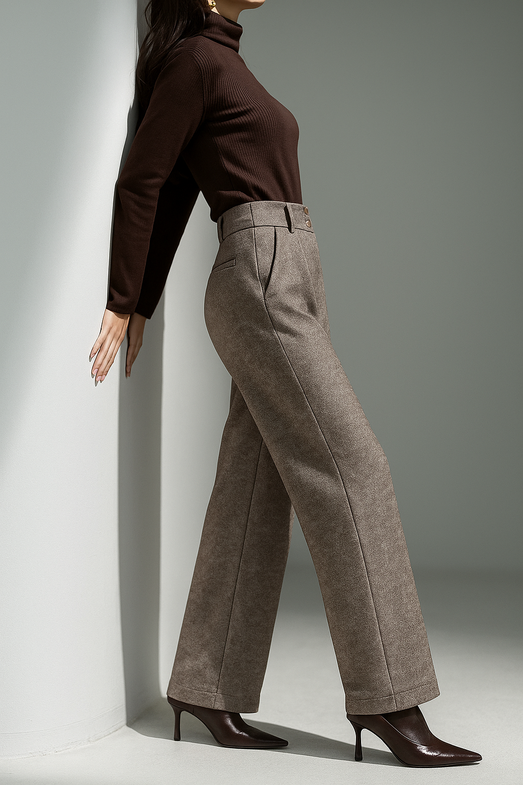 | Wool Wide-Leg Trousers