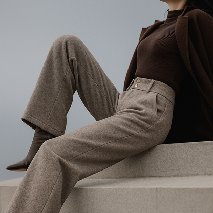 | Wool Wide-Leg Trousers