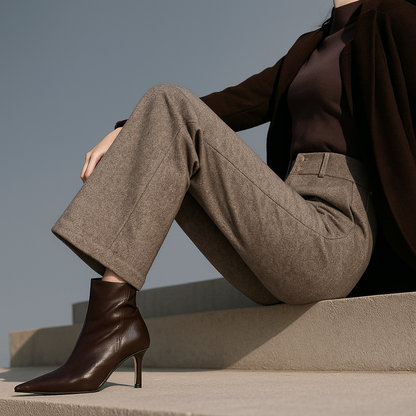 | Wool Wide-Leg Trousers
