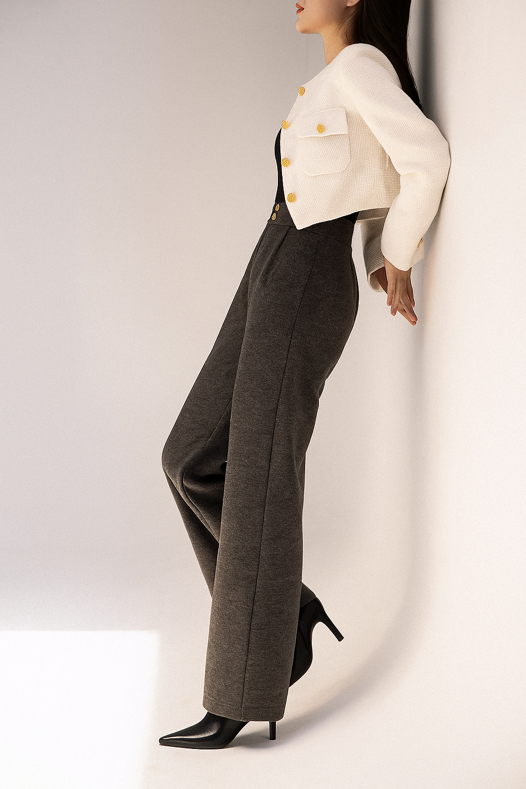 | Wool Wide-Leg Trousers