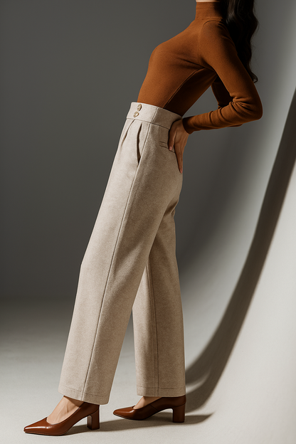 | Wool Wide-Leg Trousers