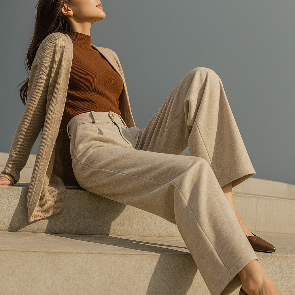 | Wool Wide-Leg Trousers