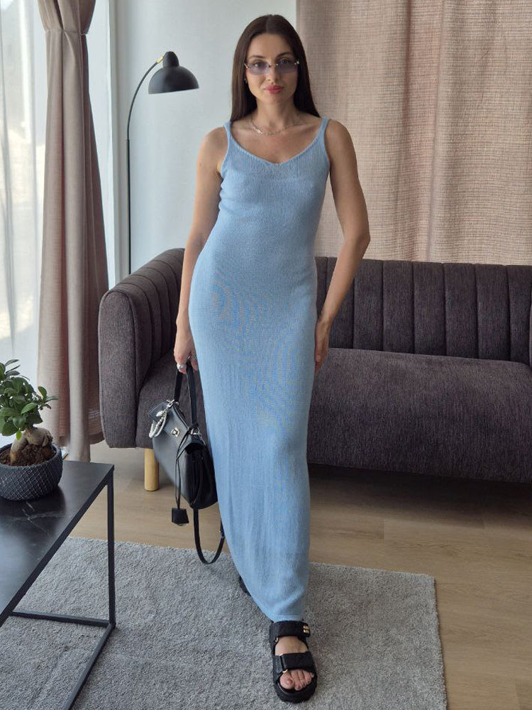 Knit 3-piece Co-ord Set Maxi Dress And Long Cardigan And Slip Dress For Women 2026