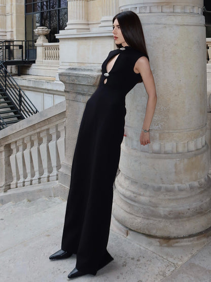 Keyhole Cutout Sleeveless Bodycon Maxi Dress For Women 2026